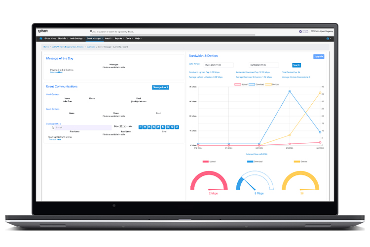 SONIFI's Event Manager tool makes custom network management easy for hotels and AV staff