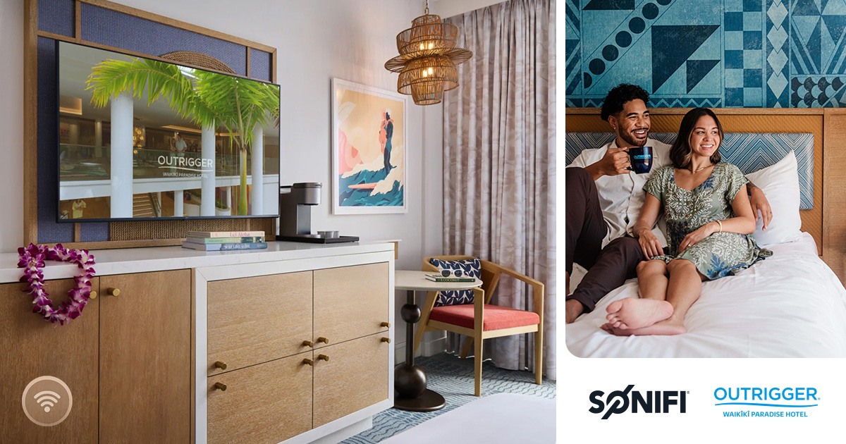 SONIFI technology is featured throughout the newly remodeled guest rooms at OUTRIGGER Waikiki Paradise Hotel